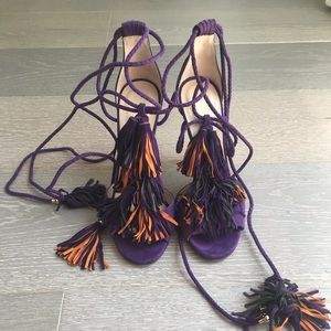 Jimmy Choo sandals & matching leather clutch